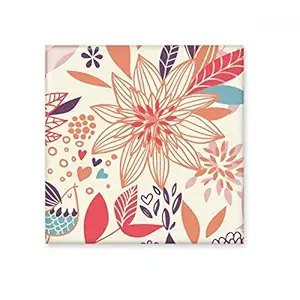 DIYthinker Lotus Flower Plant Paint Glossy Ceramic Tile Bathroom Kitchen Wall Stone Decoration Craft Gift