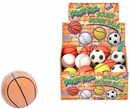 63Mm Bouncy Sponge Ball In Display 24 Packs