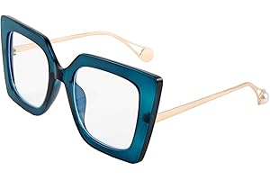 FEISEDY Vintage Occhiali anti Luce Blu da Donna Grandi Occhiali con Filtro per la Luce Blu da PC Gaming Computer Protezione UV B2639