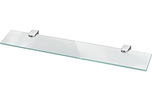 ‎BONSPORT bonsport Glasregal Wandregal für Badezimmer Milchglas - Glas Regal aus 6 mm Sicherheitsglas 60cm - Glasablage Glasregalboden Badablage