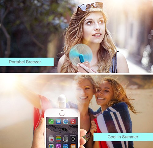 DolDer Outdoor mini Ventilator für OTG fähige Handy / Smartphone / Tablet mit microUSB Anschluss Blau - 3