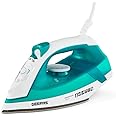 GEEPAS Steam Iron | Clothes Dry & Steam Press | 35s Fast Heat-Up, Vertical Steaming | Ceramic Soleplate & Adjustable Temperature | 460ml Water Tank with 0.7g/Steam Output | 2 Year Warranty 2000W Blue
