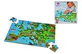 30x20 cm Eichhorn 100003627 - Formpuzzle, Europakarte, ab 3 Jahren, 30 x 20 cm, 40 teilig