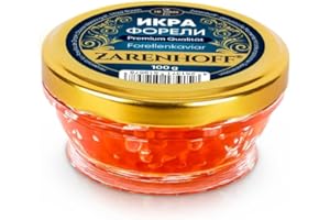 ‎ZARENHOFF Kaviar 100 g Glas - Roter Kaviar - Forellenkaviar - икра caviar