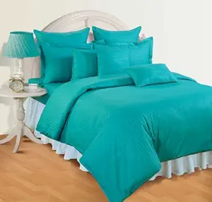 Swayam Sonata Tango Cotton Double Duvet Cover - Aqua (DTB TSR02-AQUA TURQ)