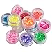 chinkyboo Caltrad 12pcs Clear Storage Bottle Plastic Empty Box Case Pot For Nail Art Gems Bead Rhinestone