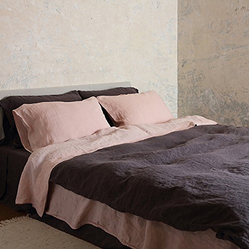 LinenMe Küchentuch, Leinen, 50 x 90 cm, Kopfkissenbezug, Leinen, vorgewaschen, anthrazit - 4