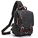 Price comparison product image Mens Cross Body Bag Shoulder Backpack, Fresion iPad Messenger Bags Hiking Rucksack Small Back Packs Daypack for School Cycling Hiking Camping Sport Travel Black
