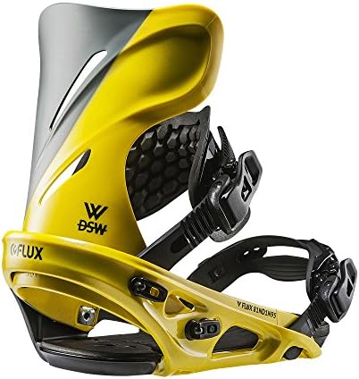 Flux Bindings Dsw Mens Snowboard Binding 2017/18 Model, Yellow, Large