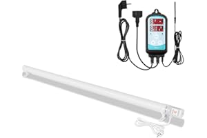 Sonnewelt Chauffage de serre 240W avec thermostat ，serre Chauffage électrique pour serres avec fonction minuterie, horaire et cycle,Idéal pour les armoires et les serres