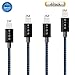 Produktbild iPhone Ladekabel, SGIN Lightning Kabel 4 Pack 1M 2M 2M 3M 8 Pin Stecker kompatibel für iPhone 7/7 Plus/SE/6S/6S Plus/6/5S/5C/5, iPad (Schwarz Blau)
