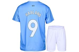 metekoc Manchester Haaland 2025/2026 Heim/Auswarts #9 Football Fußball Kinder Trikot Shorts Jugendgrößen