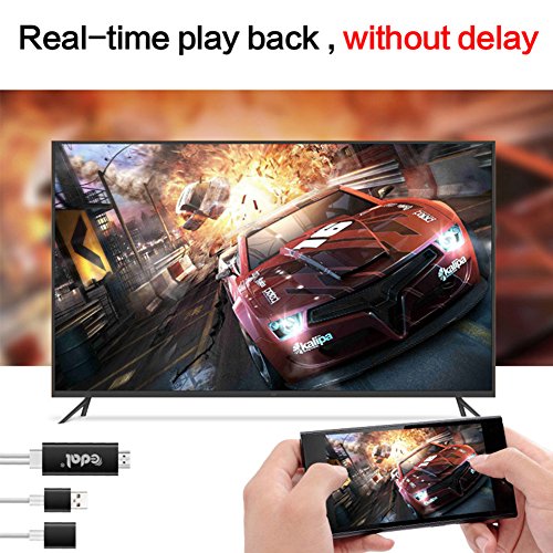 Lightning to HDMI Adapter Kabel, Kasit Lightning Digital AV auf HDMI 1080P Kabel für für iPhone 7 7 plus 6s 6s plus 6 6 plus 5 5c 5s SE, iPad Luft / Mini / Pro, Samaung (Plug & Play) – Weißer - 6