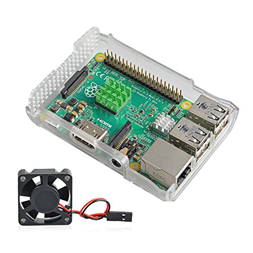Aukru sin escobillas DC 5V 0 2A Ventilador   los disipadores de calor para Raspberry Pi 2 modelo B   Raspberry Pi 3 Modelo B