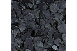 Sassi ciottoli colorati Nero Ardesia 30-80 mm decorazione giardino pietre colorate 5 kg Vivaio di Castelletto