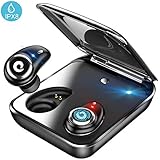 GUSGU Wireless Earbuds,Wireless Earphones IPX8 Waterproof Bluetooth Headphones Wireless TWS In-Ear Earphones with Dual Microphone for Handsfree Call(One-step Pair, Hi-Fi Sound,Noise Cancellation)