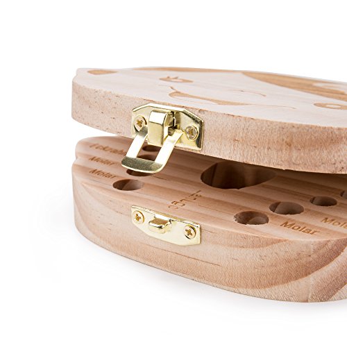 ELENKER Aufbewahrungsbox für Kinder Baby Zähne Milchzähne Box Geschenk für Kinder - 3
