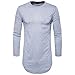 Produktbild Btruely Herren T-Shirt Casual Bluse Junge T-Shirt Männer Langarm Shirt V-Ausschnitt Top Slim Fit Hemden Herren (M, Grau)