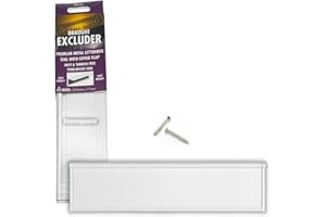 STORMGUARD Letter Box Cover with Brush & Flap for Internal OR External Use - White Finish