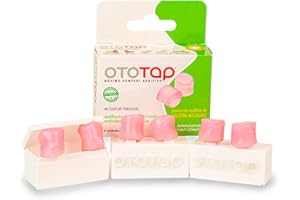 Ototap Tapones Para Oídos De Silicona Moldeables,Aislantes,Cómodos Y Reutilizables.Especiales Para Natación O Protección Contra Agua O Ruidos Fuertes.Con Estuche De Viaje, color Rosa,6 Unidades