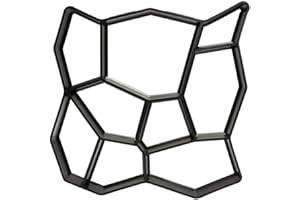 jiashemeng Bricolage Pavage Brique Chemin Fabricant Moule, 35/43 / 50cm Pavage Réutilisable Béton Ciment Brique Pierre Bricolage Chaussée Moule Paver Noir 50 * 50 cm