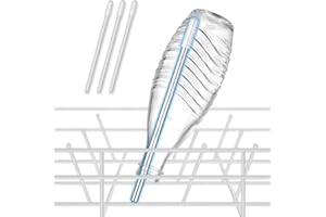 ecooe 3er-Set Spülmaschineneinsatz für SodaStream Crystal, DUO, TERRA Flaschen Flaschenhalter für Spülmaschine Geschirrkorb Glashalter mit verlängerte Silikonkappe, 26,7 cm