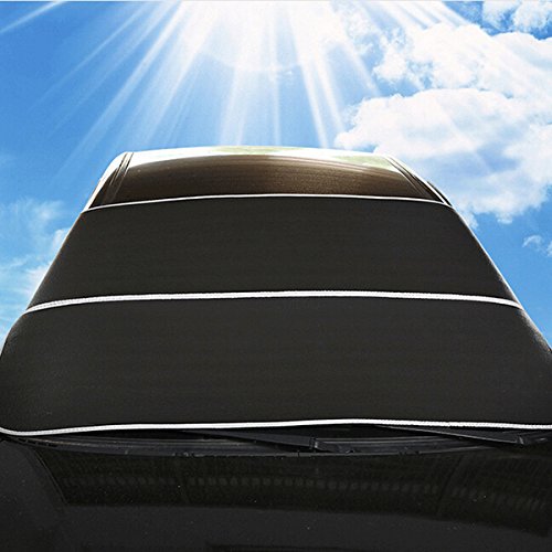 Preisvergleich Produktbild WINOMO Auto Windschutzscheibe Sonnenschutz Frontscheibe Schatten Sonnenschutz Visiere Schutzschilde (schwarz)