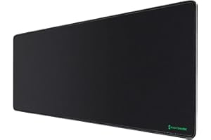 BIGBIG WON Sottomano da scrivania, 90 x 40 cm, nero, tappetino per mouse grande, lavabile, ultra spesso e antiscivolo, per casa, ufficio, laptop, ufficio