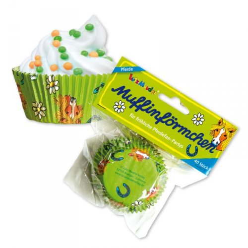 40 Muffin Förmchen Pferd