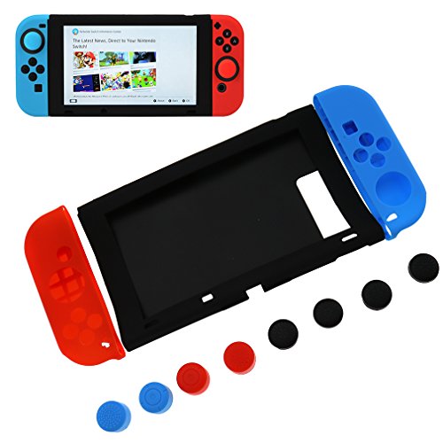 Preisvergleich Produktbild Nintendo Switch Silikonhülle Controllers Tasche Case Cover Storage