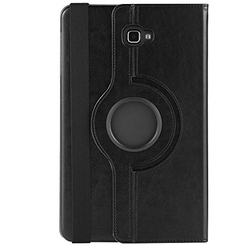 EasyAcc Samsung Galaxy Tab A 10.1 Hülle 360 Grad Drehung Schutzhülle Flip Case Book Cover lederhülle für Samsung Tab A 10.1 2016 T580N/ T585N mit Standfunktion / Auto Sleep – PU Leder, Schwarz, Protector (Schwarz – 360 Grad Drehung) - 8