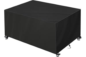 RECHTECKIG Fundas Muebles Jardín,420D Oxford Impermeable Resistente Polvo Anti-UV Protección Exterior Muebles Jardín Cubiertas,para Jardin, al Aire Libre, Patio-Black|| 58x58x58cm