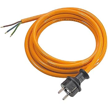 Schwabe Bohrmaschinen-Anschlussleitung – 3 M, H05RN-F 2x1,0, Mit Konturenstecker, 3er Pack