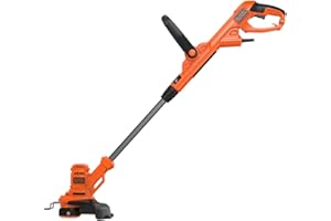 BLACK+DECKER Electric Strimmer 450W, 24V, Corded, Automatic Single Line Feed, Cutting Width 25cm, BESTA525-GB