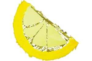 SAFIGLE Handmade Lemon Pinata：Fun Fiesta Taco Party Supplies, Luau Event Photo Props, Mexican Theme Decoration, Carnivals Festivals - 30Cm Yellow Paper Design for Family Gatherings and Celebrations