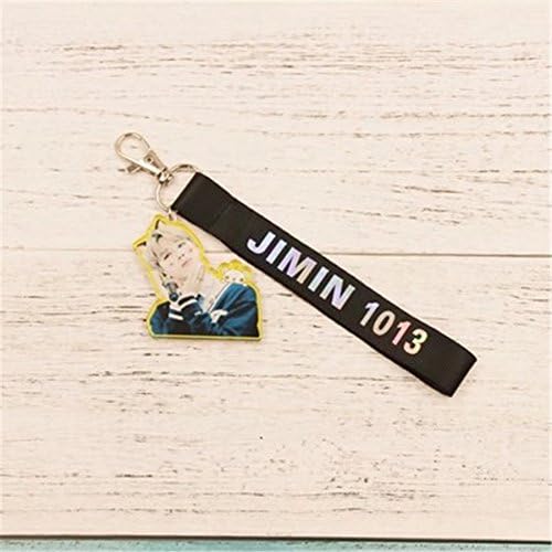KPOP BTS Bangtan Boys 4th Anniversary Keychain iPhone Mobile Strap Keyring for Halloween Thanksgiving and Christmas Gift(1013-1)
