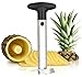 Produktbild AUVSTAR Profi Edelstahl Ananas-Entkerner, Schneider, Schneide Schäler - Beste Scheiben sofort Perfekte Ringe & stufenlos Küche gadgets- kommt mit eine weiche Silikon und Good Grips Griff für