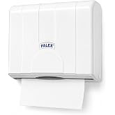 Alper Banyo Z-Fold Kağıt Havlu Dispenseri, Beyaz Plastik Duvara Monte Z Katlı Kağıt Havlu Aparatı, Banyo Ofis WC ve Ortak Kul