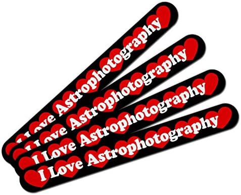 Double-Sided Nail File Emery Board Set 4 Pack I Love Heart Sports Hobbies A-B - Astrophotography