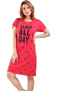 A Y Fashion Womens Cotton Solid Knee Length Night Dress | Desertcart Belize