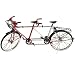 Produktbild Baoblaze 1:10 Diecast Mini Metall Tandem Bike Fahrrad Rennrad Modell für Haus/Büro Ornament Deko - Schwarz