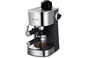 YesUKDirect HomeTronix 4 Bar Coffee Maker Machine Espresso Latte Cappuccino Stainless Steel