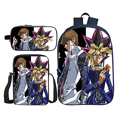 Preisvergleich Produktbild kinderrucksack 3D Gedruckt Anime Charakter Computertasche,Schultasche Set Lässiger Rucksack Lunchpaket Federtasche Verschleißfest Geeignet Schule Geh raus Reisen