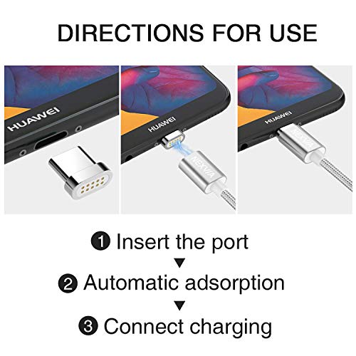 C  ble USB Type C Magn  tique  NEXVIA 1M C  ble USB C Chargeur Magn  tique Nylon Tress   Cordon Data Synchro et Charge Rapide pour Samsung S9 S8 Plus A8  Huawei P10 P20 Pro  Honor View 10  LG V30 G6  OnePlus 5T  Honor 9  Xiaomi Mi A1 Argent