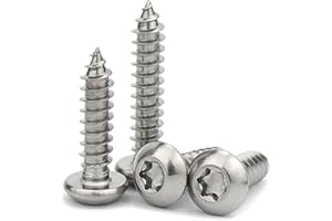 Qrity 50PCS M4x25mm Self Tapping Screw, Torx Pan Head Screws, Stainless Steel Round Head Self Drilling Screws