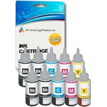 10 Compatible T6641 T6642 T6643 T6644 Refill Ink Cartridges for Epson EcoTank ET-2500 ET-2550 ET 