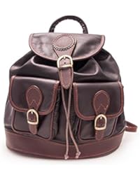 Zerimar Mochila de piel estilo casual con múltiples bolsillosMedidas 38x34x14 Medidas: 28x41x16 cms