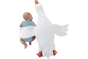 BAKERMICHE Baby Schlafkissen Super Weiche Niedliche Große Gans Schlafen Auspuff Kissen Niedliches Gans Plüschtier Kissen Neugeborenen Weiche Baby Bett Krippe Pad Schutz Kinder Plüschtiere Spielzeug
