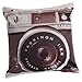 Hangqiao 3D Camera Print Cushion Cover Plush Couch Throw Sofa Pillow Case , Style 1