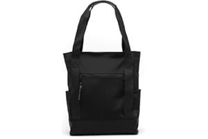 MISAKO Grand sac à dos en nylon pour ordinateur portable (13,3pouce) avec poignée de transport femme - (Domico Noir 38X28X12cm)